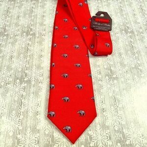 RED SILK 60” TIE by RIVETZ of BOSTON NWT